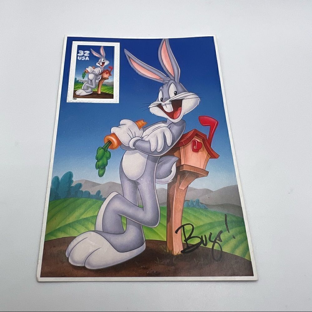 Vintage 1996 USPS Bugs Bunny Stamp Postcard